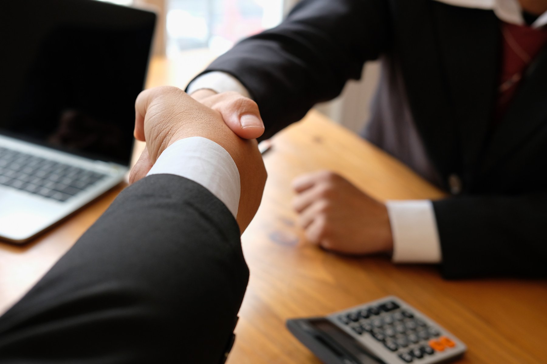 Businesspeople Shaking Hands After a Meeting